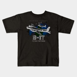 B-17 Flying Fortress heavy us air force bomber Aircraft Kids T-Shirt